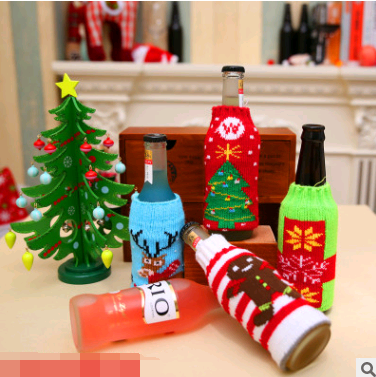 Juego de Botellas Decorativas Navideñas para Vino y Champagne - Image 15