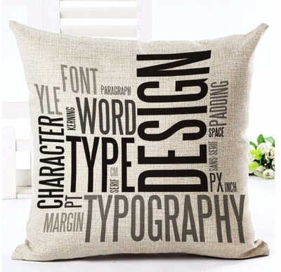 Funda de Almohada Decorativa con Letras en Blanco y Negro - Image 19