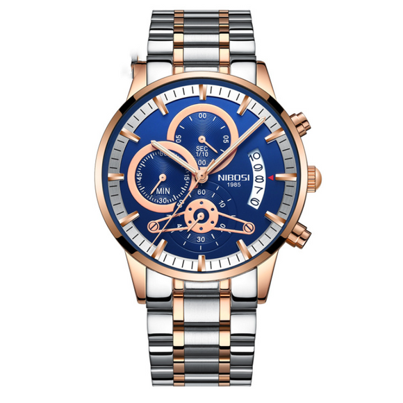 Reloj de Pulsera para Hombre con Correa de Acero Sólido