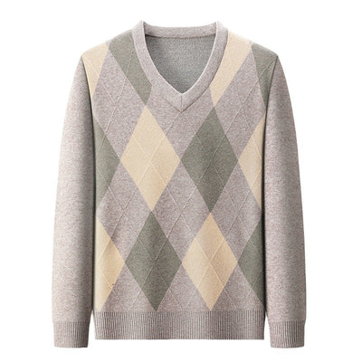 Suéter Casual de Cuello en V para Hombre - Tejido Premium - Image 5