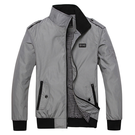 Abrigo Casual Ejecutivo para Hombre Talla Grande - Chaqueta Cortavientos Suelta y Cómoda