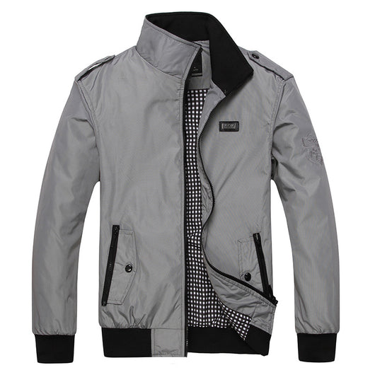 Abrigo Casual Ejecutivo para Hombre Talla Grande - Chaqueta Cortavientos Suelta y Cómoda