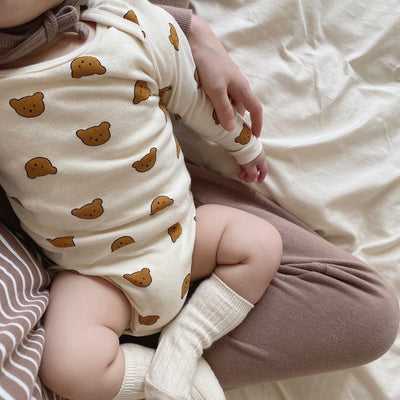 Conjunto Casual de Ropa Infantil con Estampado de Osito - Image 3