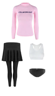 Traje de Baño Deportivo Dividido de Manga Larga para Mujer - Image 6