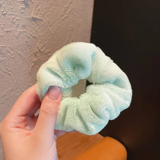 Coletero de Felpa Esponjoso Estilo Macaron - Lazo para el Cabello - Image 8