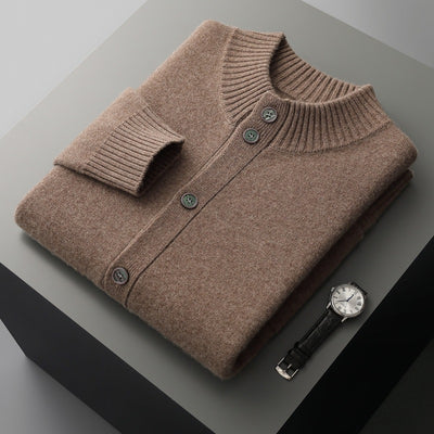 Suéter Cuello Alto Corto Tejido Grueso para Hombre - Image 9