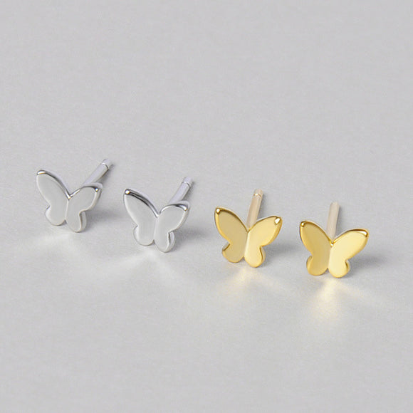 Aretes de Plata con Diseño de Mariposa para Mujer