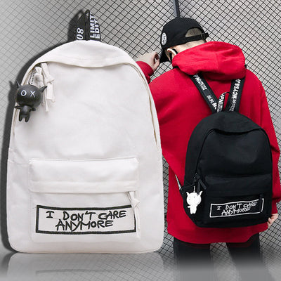 Mochila de Lona Estilo Coreano para Estudiantes y Aventuras - Image 11