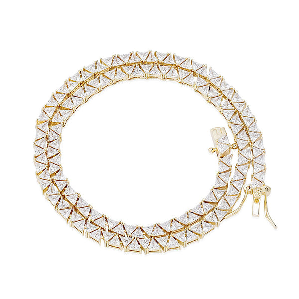 Pulsera de Circón Geométrico Triangular 5MM