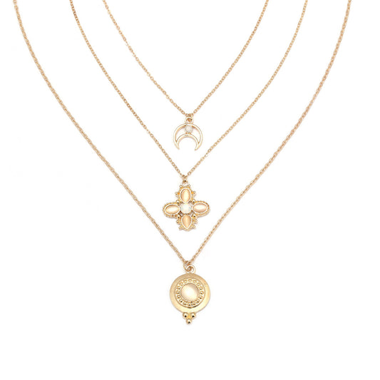 Collar Multicapa de Ópalo con Diamantes - Versátil y Elegante