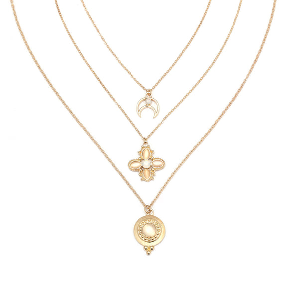 Collar Multicapa de Ópalo con Diamantes - Versátil y Elegante