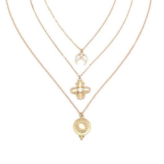 Collar Multicapa de Ópalo con Diamantes - Versátil y Elegante