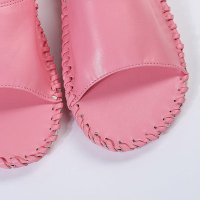 Pantuflas Planas Artesanales para Mujer con Costura a Mano - Image 6