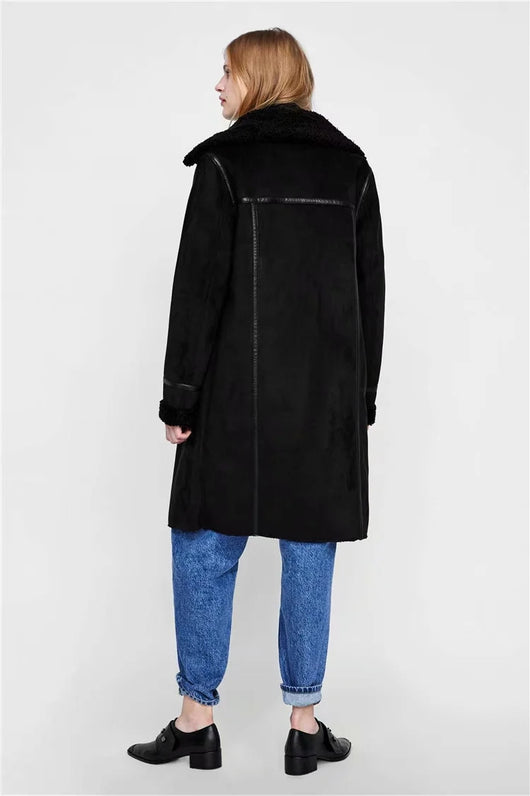Abrigo Largo de Algodón Casual Estilo Europeo para Mujer - Image 12
