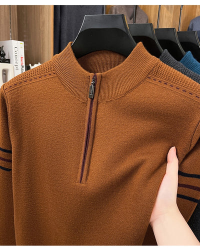Suéter de Cuello Alto Grueso para Hombre - Lana Cálida Invierno Casual - Image 25