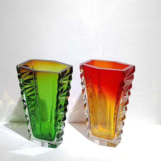 Jarrón de Cristal Pesado Irregular - Decoración Elegante para el Hogar - Image 10