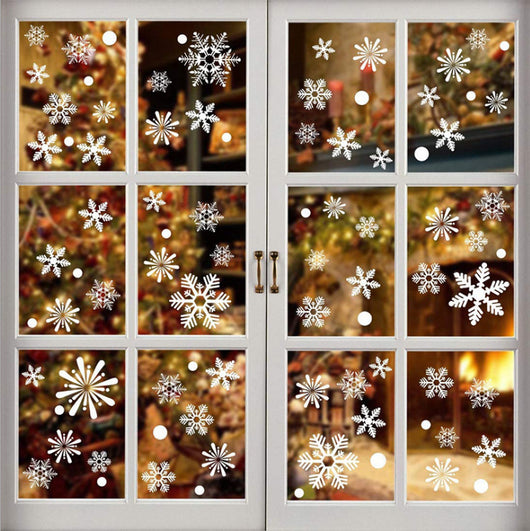 Pegatinas Navideñas y de Año Nuevo para Ventanas de Cristal Estático