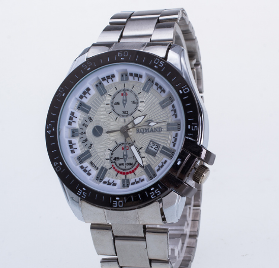 Reloj Deportivo de Acero Inoxidable para Hombre con Calendario y Diseño Moderno