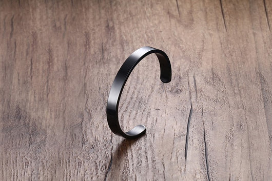 Pulsera de Acero Inoxidable Grabada con Láser - Brazalete Elegante en Forma C - Image 10