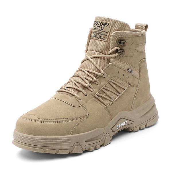 Botas de Trabajo Altas en Cuero para Hombre - Otoño e Invierno