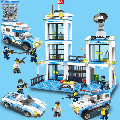 Bloques de Construcción Portaaviones Militar Policía para Niños