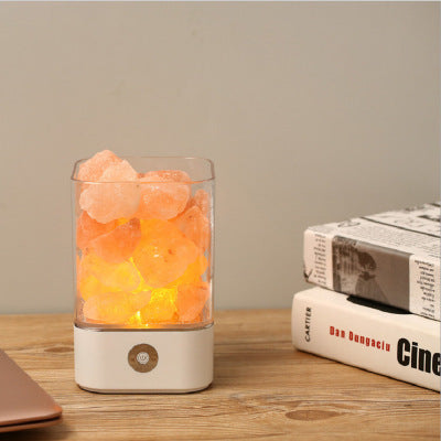 Lámpara LED de Sal del Himalaya con Luz de Cristal USB - Image 10