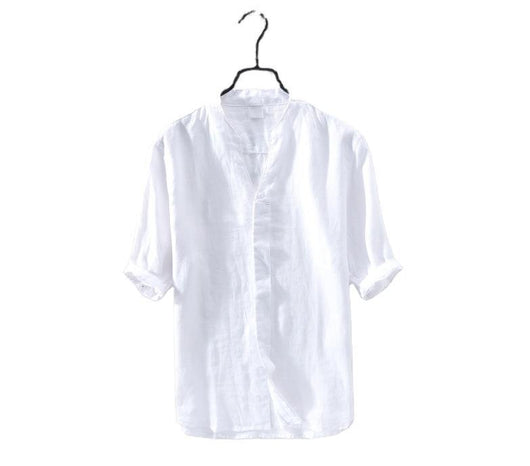 Camisa Manga Media en Algodón y Lino - Image 7