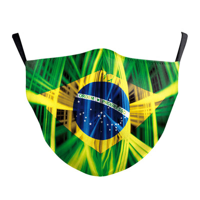 Mascarilla Infantil de Tela Estampada con Bandera - Image 22