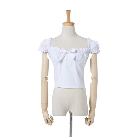 Blusa Retro con Mangas Abullonadas y Detalles de Madera para Mujer - Image 10