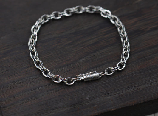 Pulsera de Plata Esterlina 925 con Letras del Alfabeto Inglés - Image 5