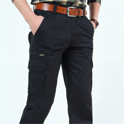 Pantalones Cargo Gruesos Casuales para Hombre - Corte Recto Algodón Puro - Image 7
