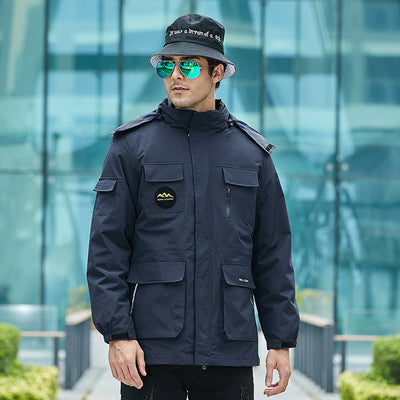 Chaqueta Impermeable 3 en 1 Talla Grande Acolchada - Image 9