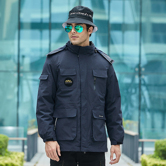Chaqueta Impermeable 3 en 1 Talla Grande Acolchada - Image 9