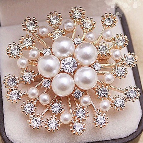 Broche Floral Exquisito Grande para Mujer