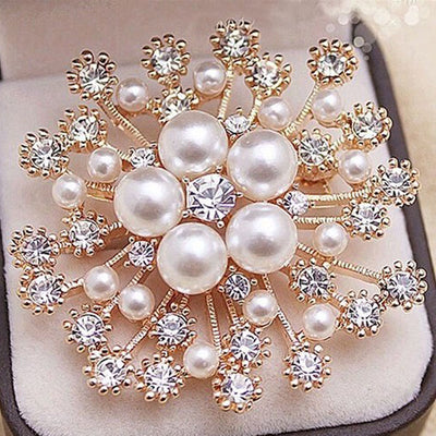 Broche Floral Exquisito Grande para Mujer