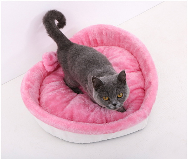Cama Ortopédica en Forma de Corazón para Mascotas - Cómoda y Acogedora