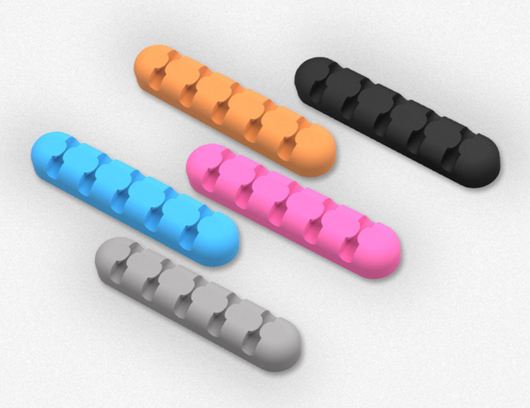 Organizador de Cables con Hebillas de Silicona para Escritorio