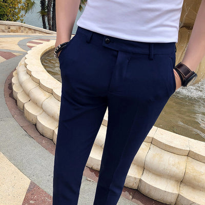 Pantalones Slim Straight Negros Casual Tendencia - Image 5