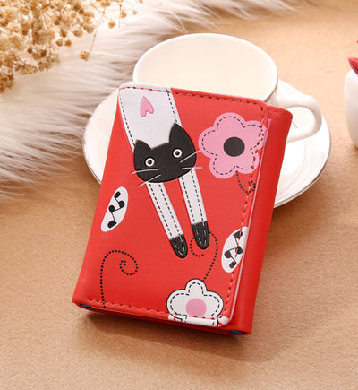 Billetera Compacta con Diseño de Gato Kawaii para Mujer - Image 6
