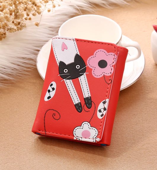 Billetera Compacta con Diseño de Gato Kawaii para Mujer - Image 6