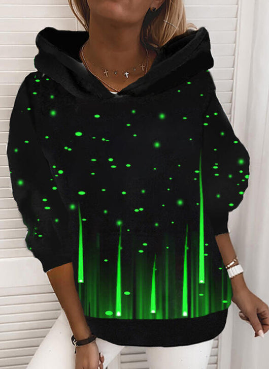 Sudadera con capucha estampado de lentejuelas para mujer - Image 8