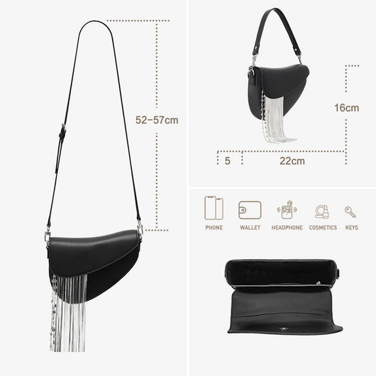 Bolso Bandolera con Diseño Exclusivo y Borlas de Moda - Image 13