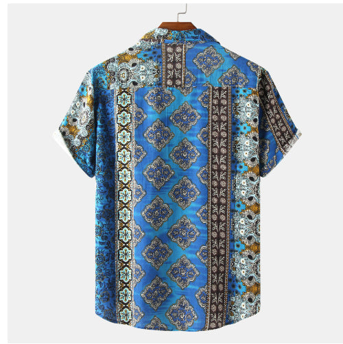 Camisa Casual de Flores para Hombre - Manga Corta - Image 9