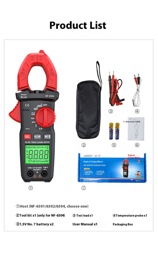 Multímetro Digital Automático de Alta Precisión NF-6301 con Pinza - Image 21