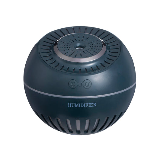 Dark green spherical humidifier with a textured top, control icons, and "HUMIDIFIER" printed on its side. - Image 16