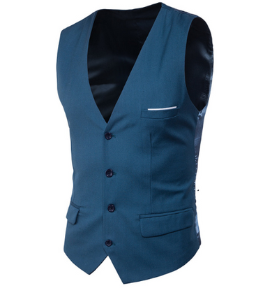 Chaleco Formal Slim Fit para Hombre - Talla Grande sin Mangas - Image 7