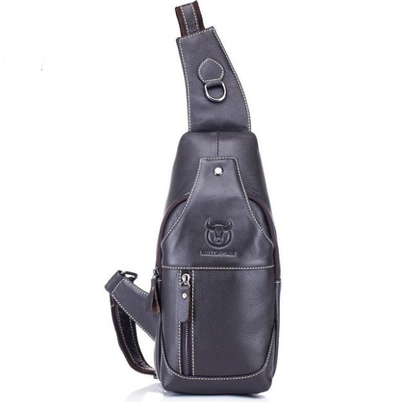 Bolsa de Pecho de Cuero para Hombre - Bandolera Crossbody - Image 6