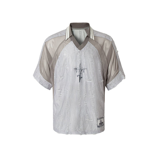 Sudadera Tipo Polo con Costuras Desgastadas para Hombre - Image 10