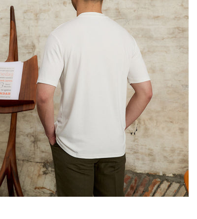 Camiseta Casual de Manga Corta para Hombre - Tela Suave y Elástica con Cuello Redondo - Image 8
