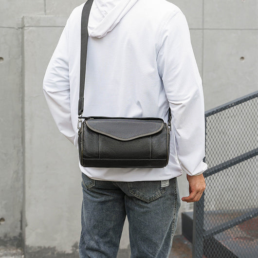 Bolsa Crossbody de Cuero Curtido al Vegetal para Hombre - Estilo Vintage - Image 3